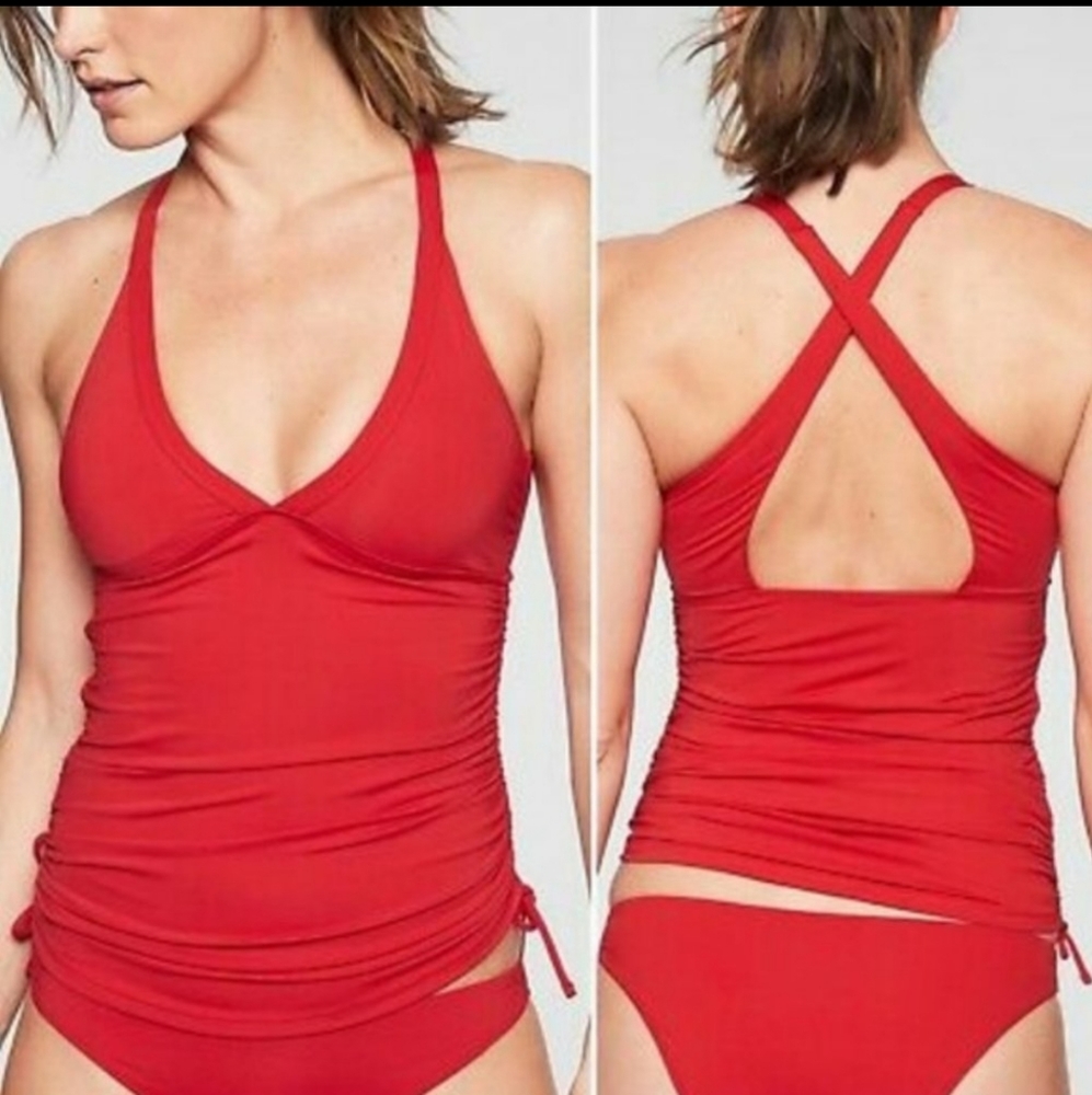 NWT Athleta Side Scrunch Swim Tank XS
